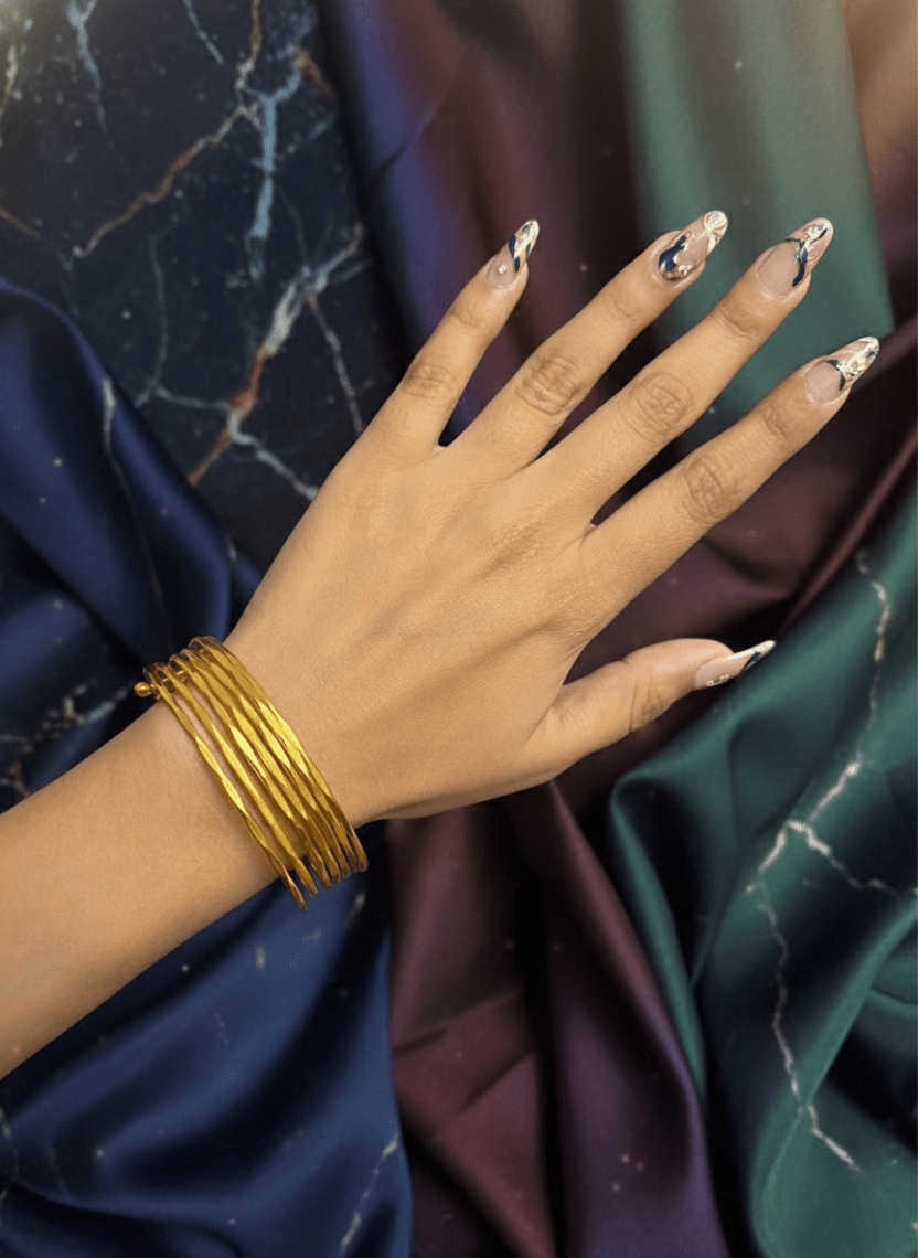 Elite Multi Strand Brass Statement Bangle - WEB-K-22 - Luxeria