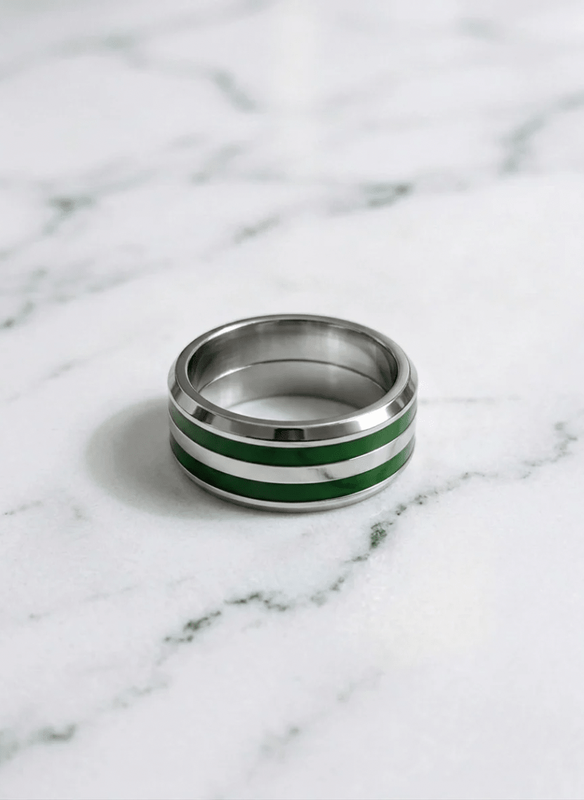 Emerald Line Ring Men’s Ring - HOT-RIN-010 - Luxeria
