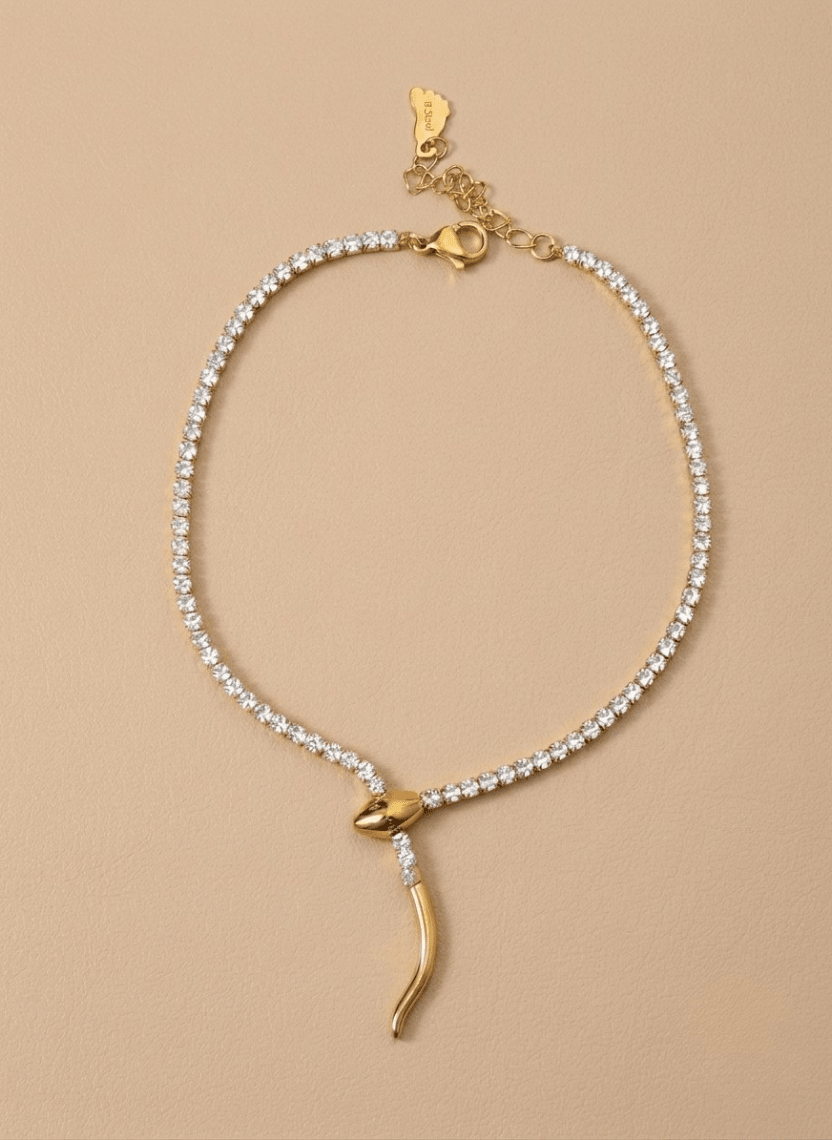 Glitz & Glide Snake Anklet -  - Luxeria