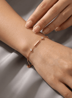 Gold Bar Crystal Bracelet - LUXBLT-C3-1 - Luxeria