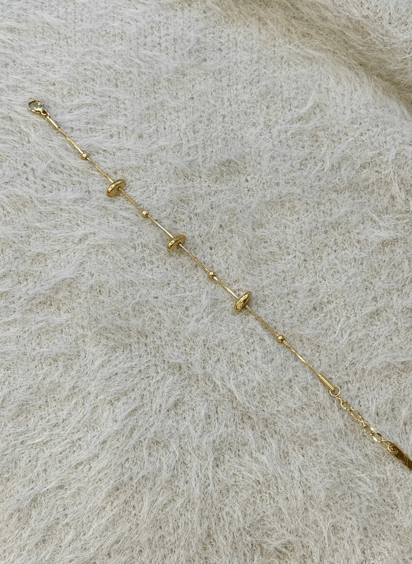 Gold Bead Bracelet - NAK-BLT-004 - Luxeria