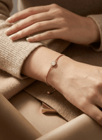 Gold Bezel Stone Bracelet - LUXBLT-C3-4-C - Luxeria