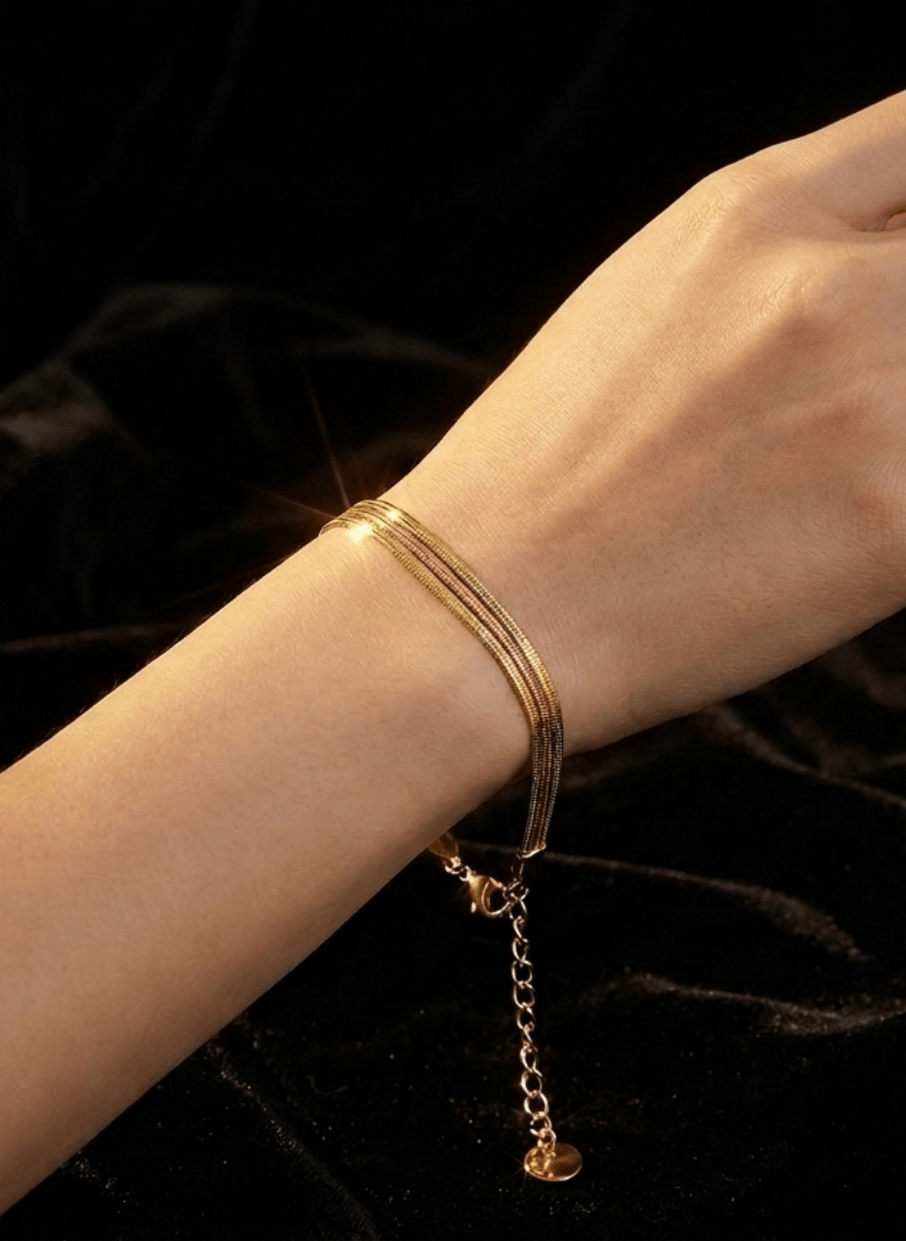 Gold Bracelet - LUXBLT-C3-7 - Luxeria
