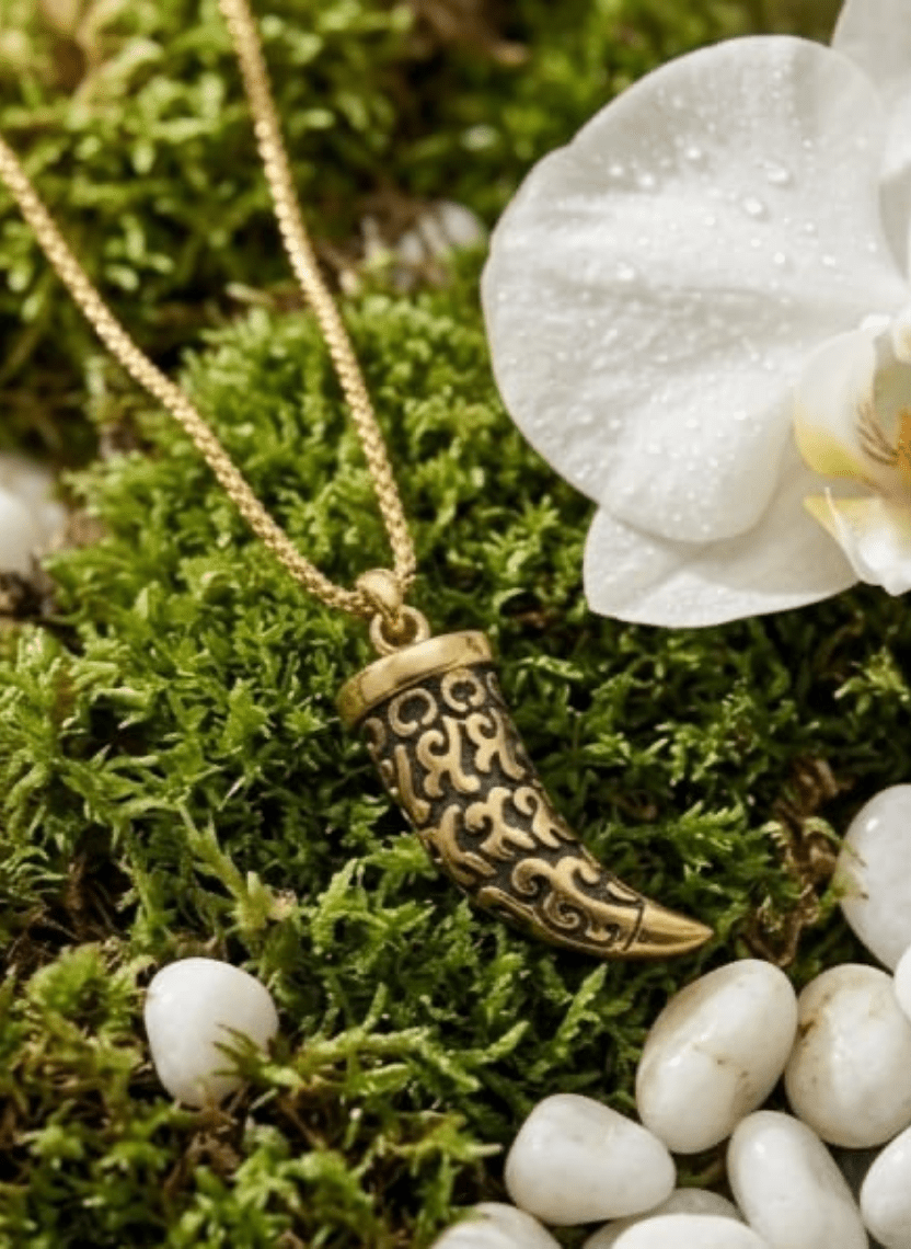 Gold Fang Pendant / Men’s Chain - EWS-CHA-010-3 - Luxeria