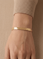 Gold Flat Snake Chain Bracelet - LUXBLT-C3-5 - Luxeria