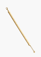 Gold Flat Snake Chain Bracelet - LUXBLT-C3-5 - Luxeria