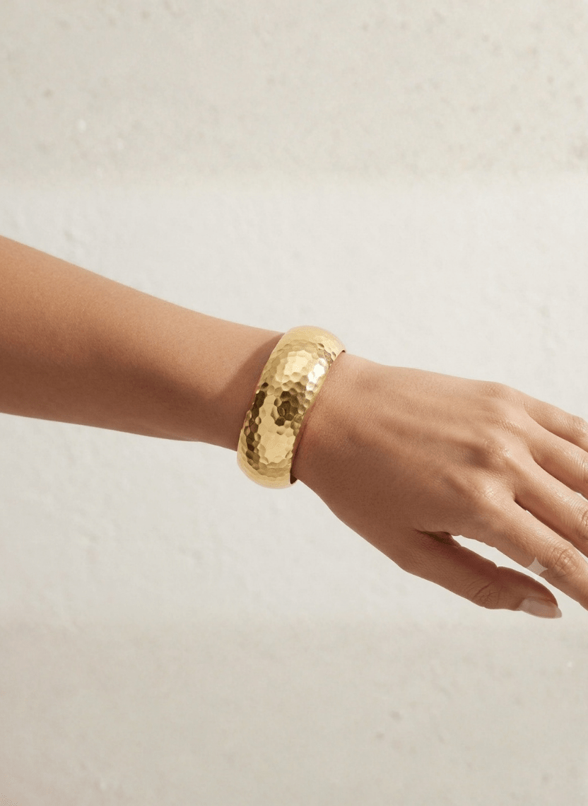 Gold Hammered Kada -  - Luxeria