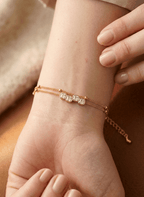 Gold Layered Crystal Chain Bracelet -  - Luxeria
