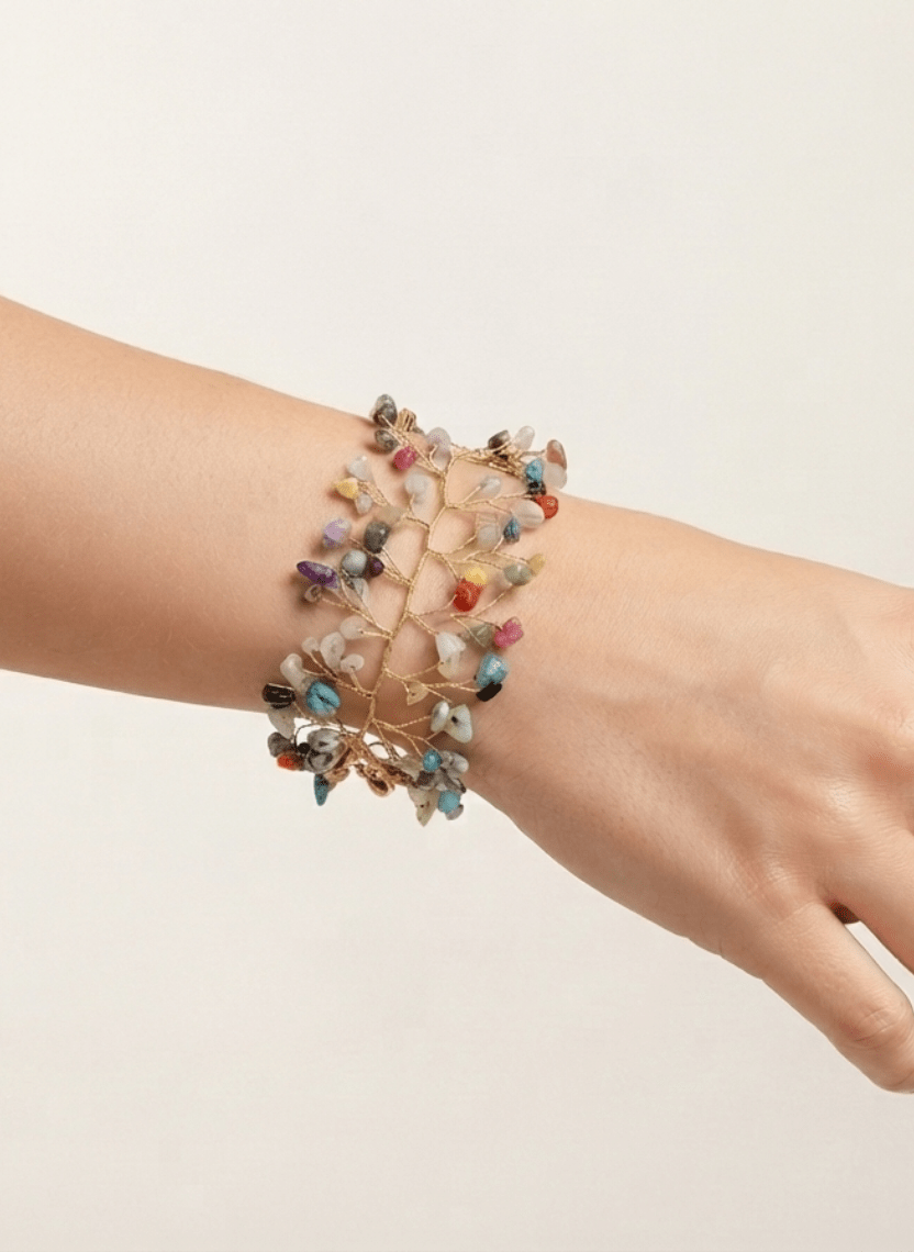Gold Raw Stone Branch Bracelet - LUXBLT-A3-6 - Luxeria