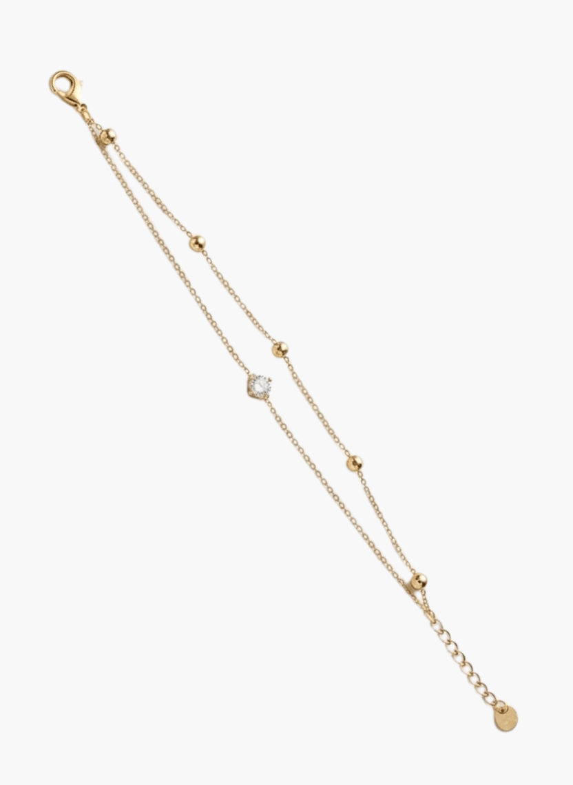 Gold Sparkle Bead Bracelet -  - Luxeria