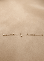 Gold Sparkle Bead Bracelet -  - Luxeria