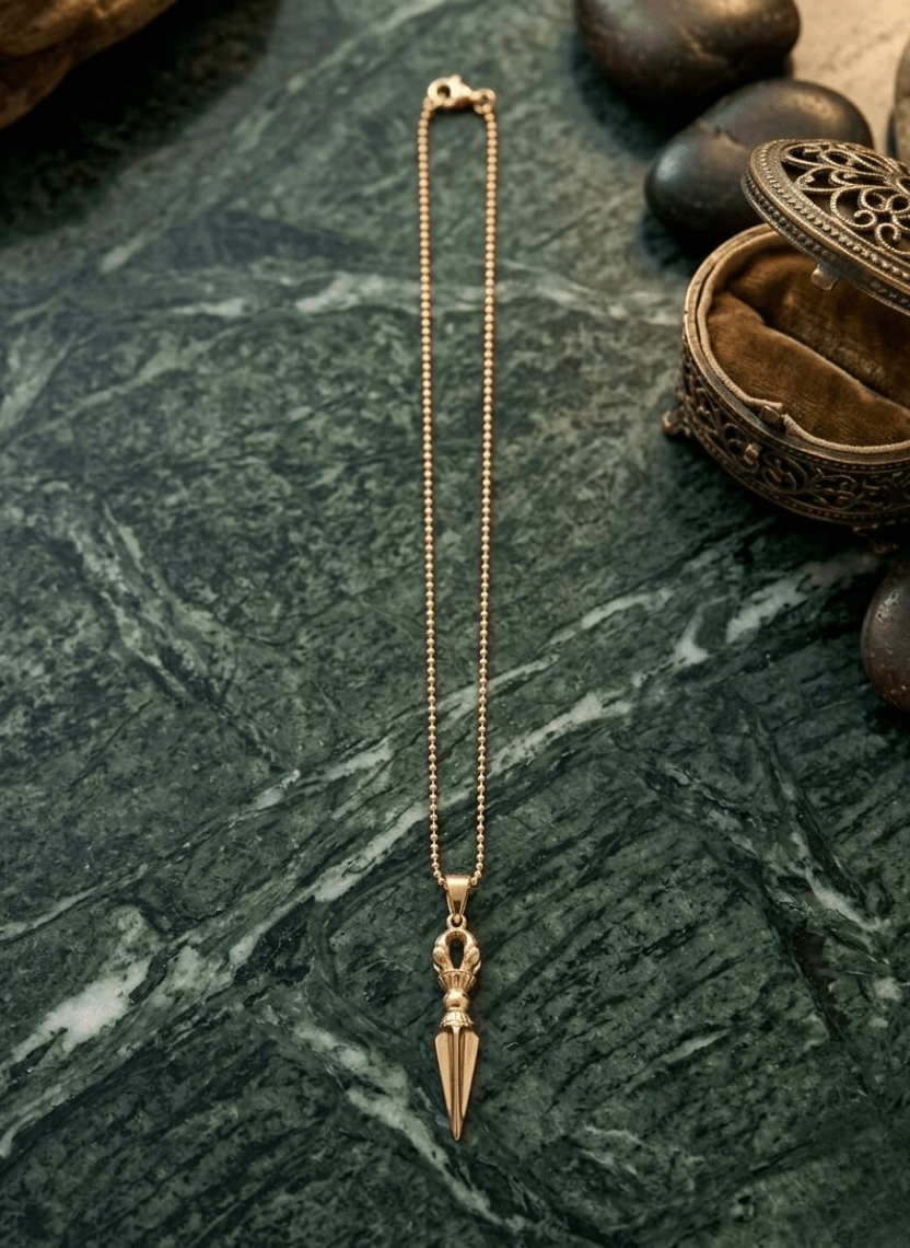 Gold Spike Pendant / Men’s Chain - EWS-CHA-013-2 - Luxeria