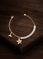 Gold Starfish Charm Bracelet -  - Luxeria