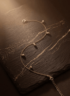 Golden Bead Anklet - LUXANK-C3-1 - Luxeria