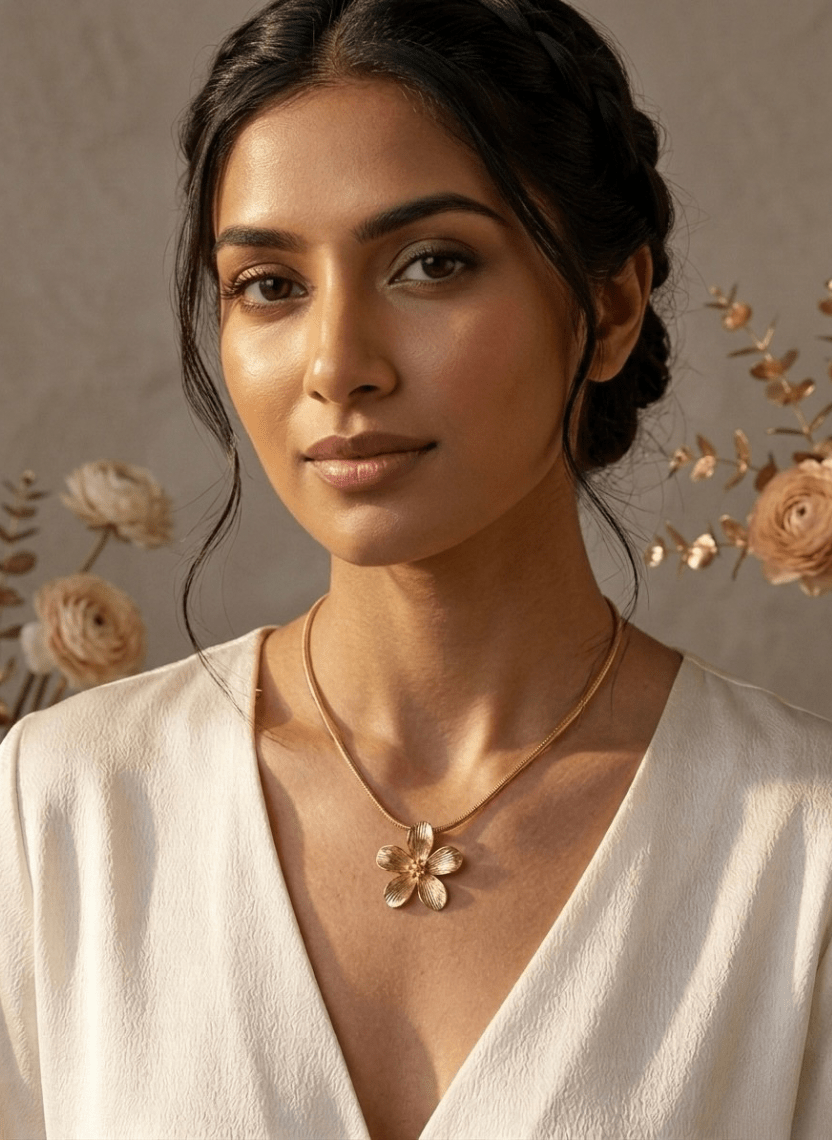 Golden Bloom Necklace - NAK-CHA-006 - Luxeria