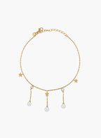 Golden Celestial Pearl Anklet - 6NAK-ANK-004-B - Luxeria