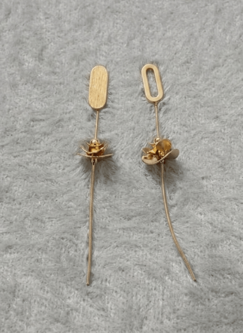 Golden Chain Earrings - EWS-EAR-001-2 - Luxeria