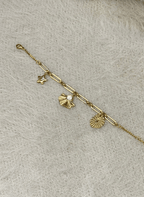 Golden Charm Bracelet - LUXBLT-C3-4-3 - Luxeria