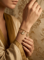 Golden Charm Bracelet - LUXBLT-C3-4-3 - Luxeria