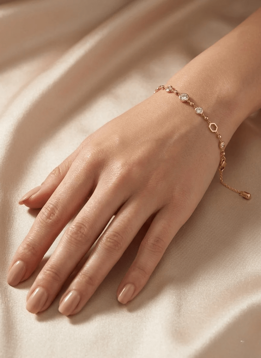 Golden Crystal Bracelet - LUXBLT-C3-18 - Luxeria