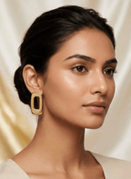 Golden Frame Earring - LUXEAR-AA32 - Luxeria