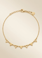 Golden Geometric Triangle Anklet - 6NAK-ANK-003-B - Luxeria