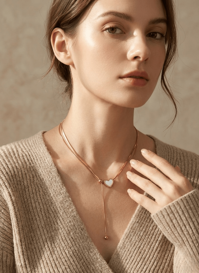 Golden Heart Chain - EWS-CHA-013 - Luxeria
