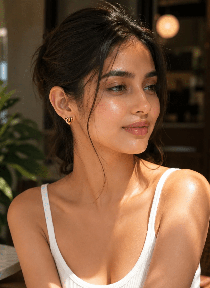Golden Heart Stud Earrings - LUXEAR-AA9-5 - Luxeria