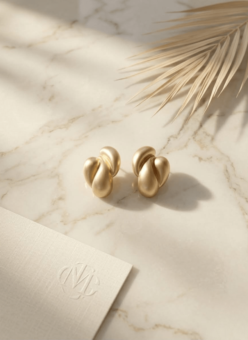 Golden Knot Earring - LUXEAR-AA55 - Luxeria