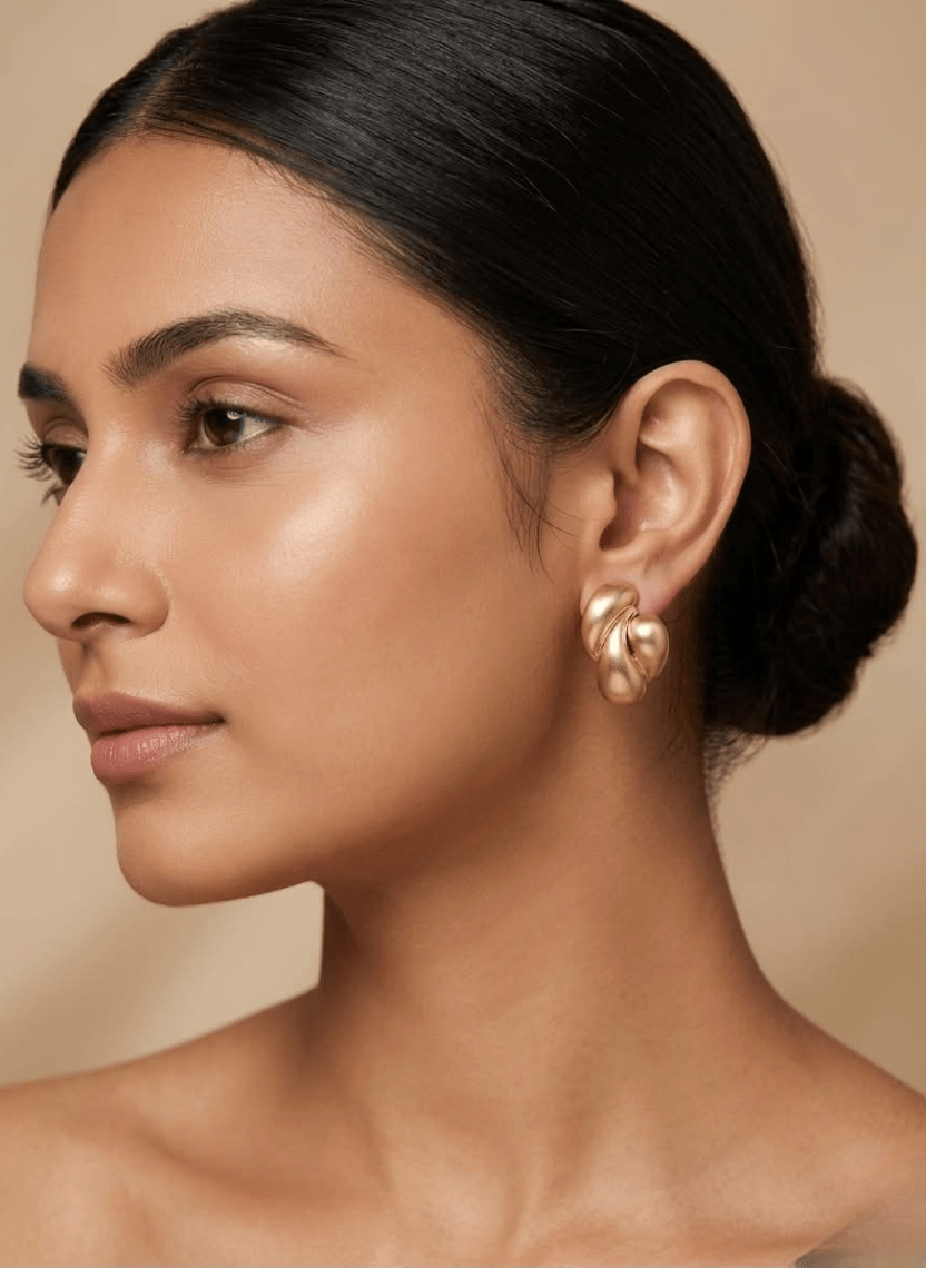 Golden Knot Earring - LUXEAR-AA55 - Luxeria