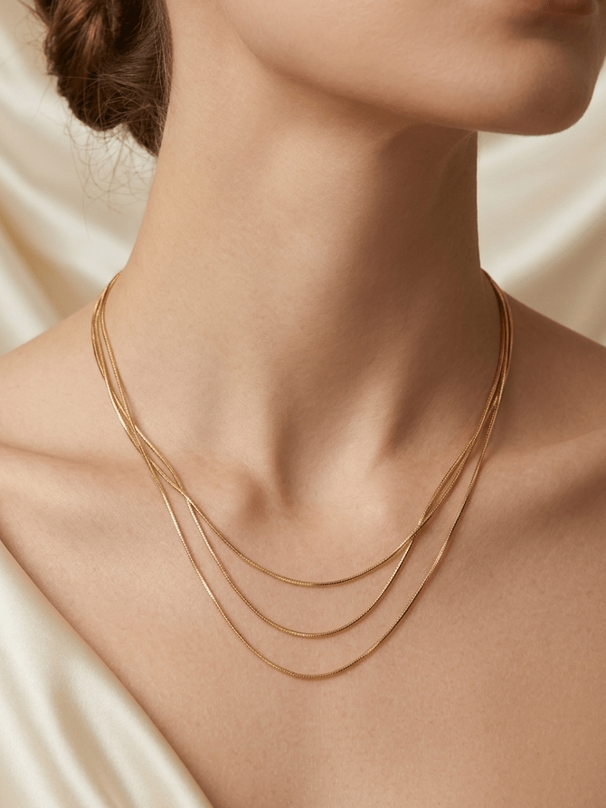Golden Layer Chain - LUXCHA-D2-43 - Luxeria