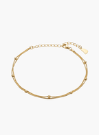 Golden Layered Bead Anklet - NAK-ANK-004 - Luxeria
