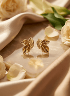 Golden Leaf Earrings - EWS-EAR-008-1 - Luxeria