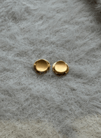 Golden Matte Stud Earring - LUXEAR-AA18 - Luxeria