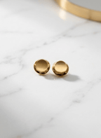 Golden Matte Stud Earring - LUXEAR-AA18 - Luxeria