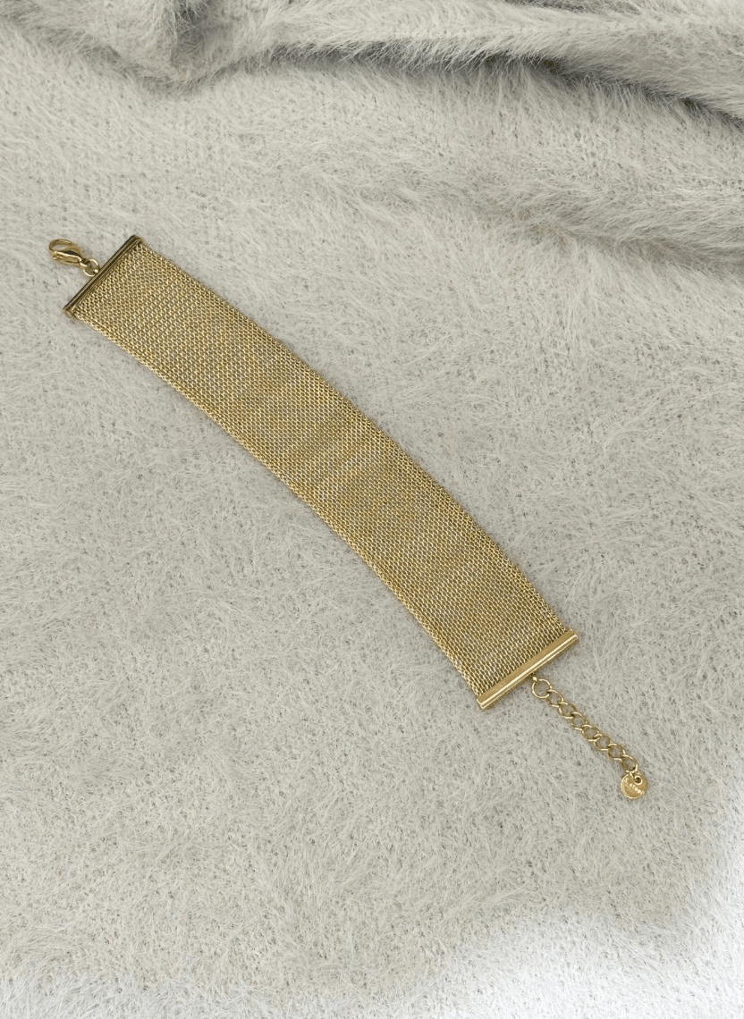 Golden Mesh Bracelet - LUXBLT-C3-20 - Luxeria