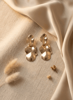 Golden Ripple Earring - LUXEAR-AA27-1 - Luxeria