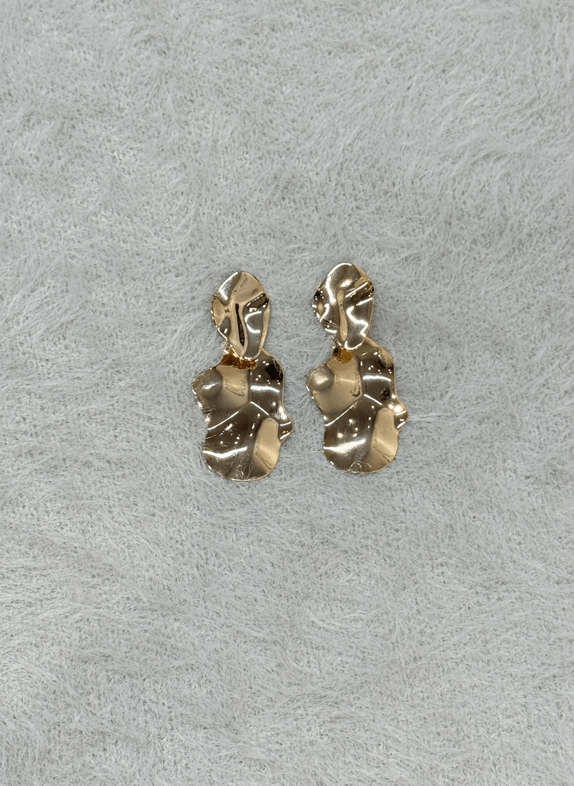 Golden Ripple Earring - LUXEAR-AA27-1 - Luxeria
