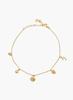 Golden Seashell Charm Anklet - NAK-ANK-002-C - Luxeria