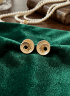Golden Spiral Earrings - NAK-EAR-002-1 - Luxeria