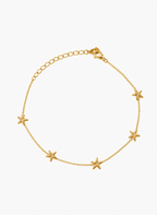 Golden Star Charm Anklet - 6NAK-ANK-004-A - Luxeria