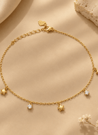 Golden Star Crystal Anklet - NAK-ANK-002-A - Luxeria