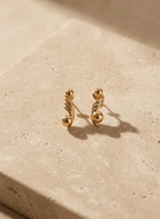 Golden Swirl Earring - LUXEAR-AA57 - Luxeria