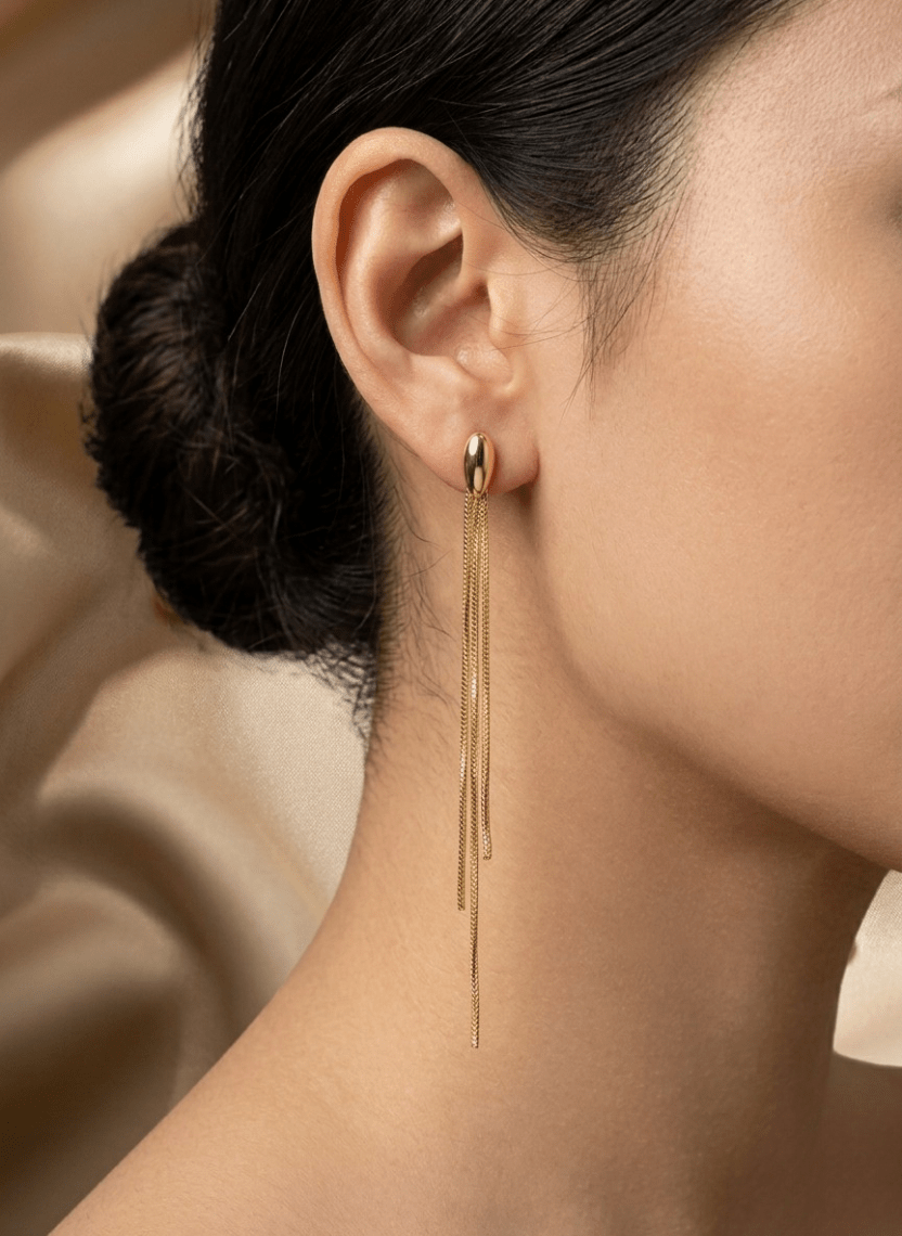 Golden Thread Earrings - EWS-EAR-002-1 - Luxeria