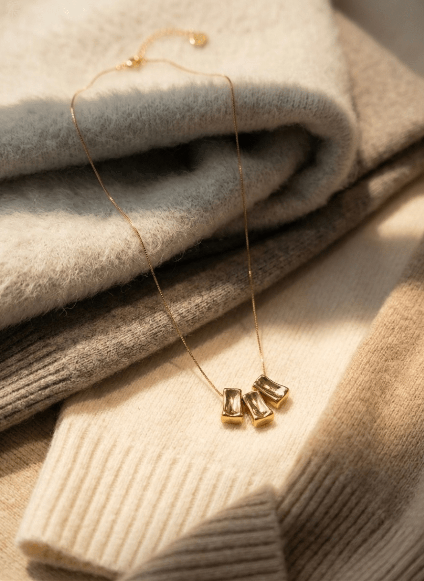 Golden Trio Necklace -  - Luxeria