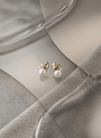 Heart Pearl Stud Earrings - NAK-EAR-002 - Luxeria