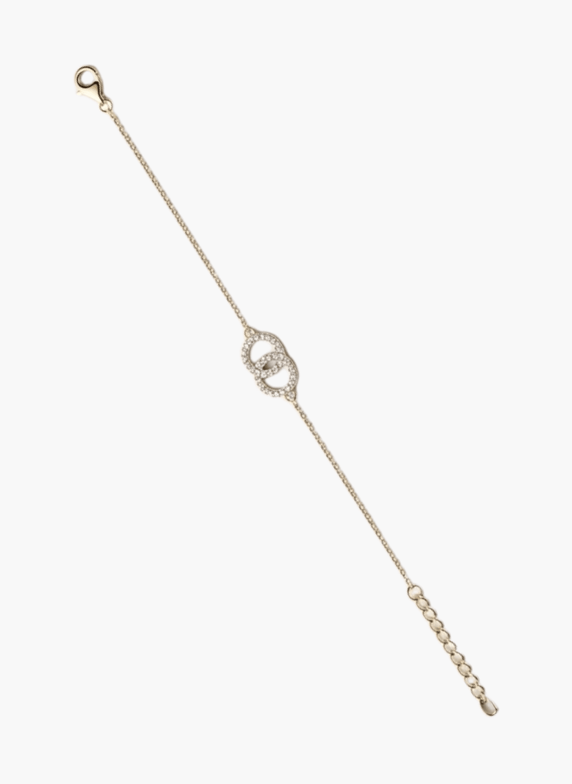 Interlocking Circle Gold Bracelet -  - Luxeria