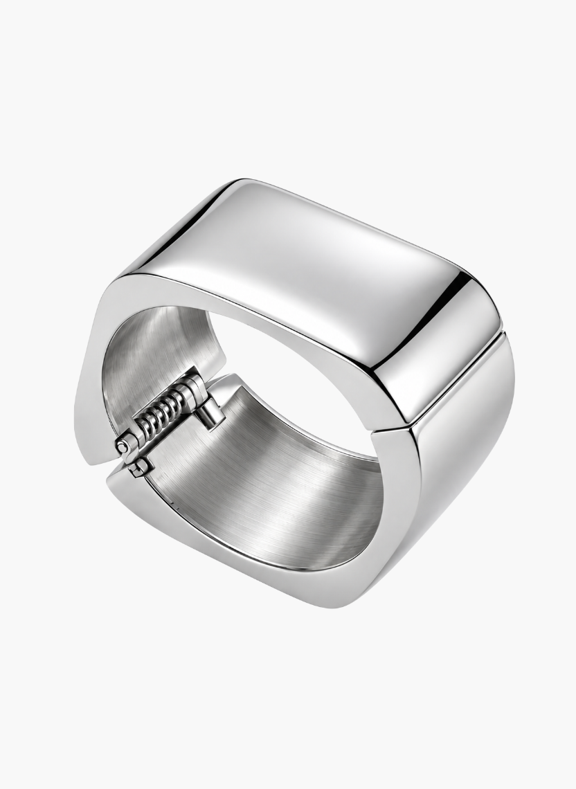 Square Silver Hinged Kada