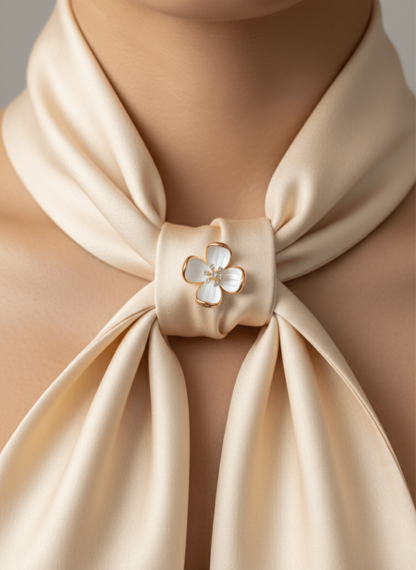 Lucky Charm Flower Enamel Brooch Pin - WEB-B-002 - Luxeria