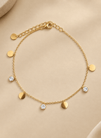 Luminous Golden Disc and Crystal Anklet. -  - Luxeria